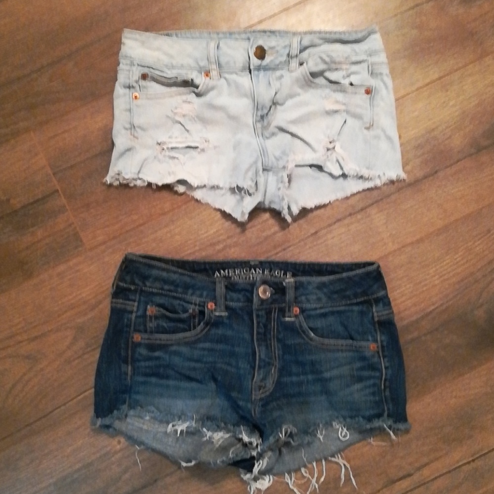 American Eagle Denim Shorts 4 Distressed